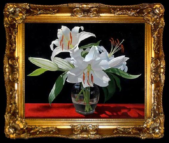 framed  unknow artist Still life floral, all kinds of reality flowers oil painting  61, ta009-2